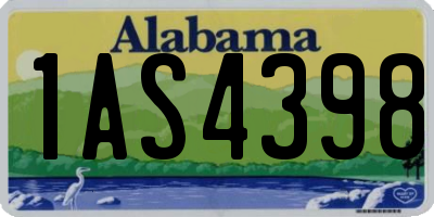 AL license plate 1AS4398