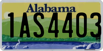 AL license plate 1AS4403