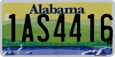 AL license plate 1AS4416