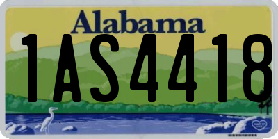 AL license plate 1AS4418