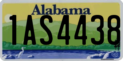 AL license plate 1AS4438