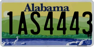 AL license plate 1AS4443