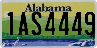 AL license plate 1AS4449
