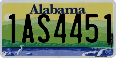 AL license plate 1AS4451