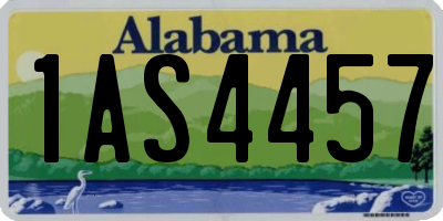 AL license plate 1AS4457