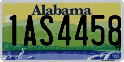 AL license plate 1AS4458