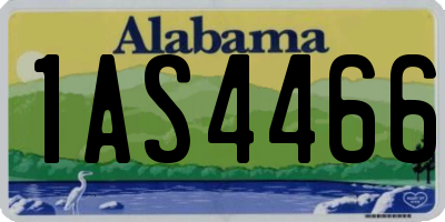 AL license plate 1AS4466