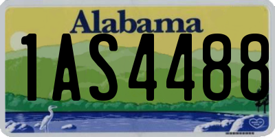 AL license plate 1AS4488