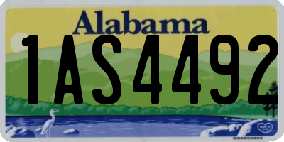 AL license plate 1AS4492