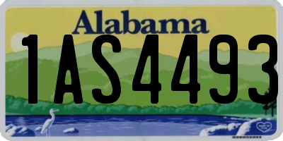 AL license plate 1AS4493