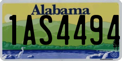 AL license plate 1AS4494
