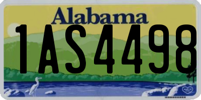 AL license plate 1AS4498