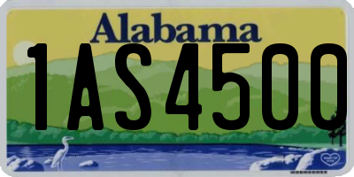 AL license plate 1AS4500