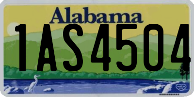 AL license plate 1AS4504