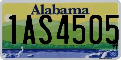 AL license plate 1AS4505