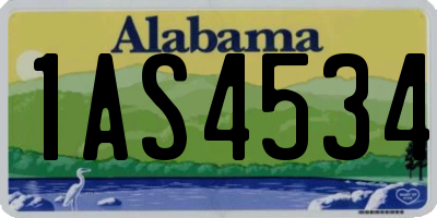 AL license plate 1AS4534