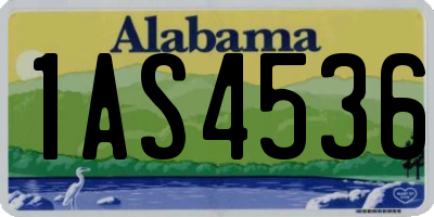 AL license plate 1AS4536