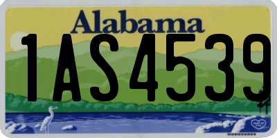 AL license plate 1AS4539