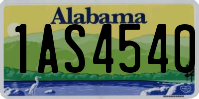 AL license plate 1AS4540