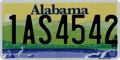 AL license plate 1AS4542