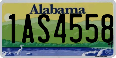 AL license plate 1AS4558