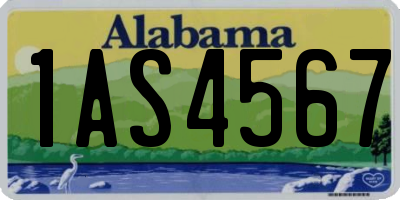AL license plate 1AS4567
