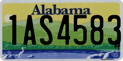 AL license plate 1AS4583