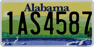 AL license plate 1AS4587