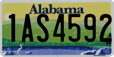 AL license plate 1AS4592