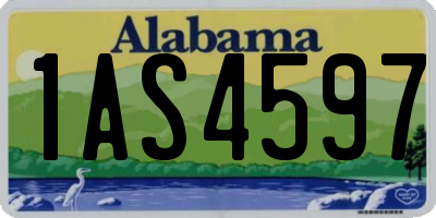 AL license plate 1AS4597