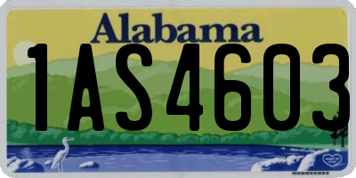 AL license plate 1AS4603