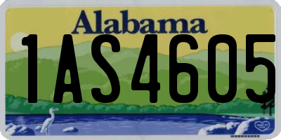 AL license plate 1AS4605