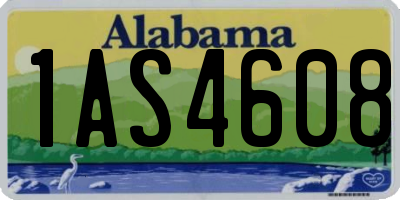 AL license plate 1AS4608