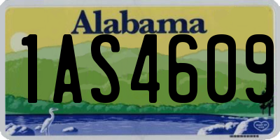 AL license plate 1AS4609