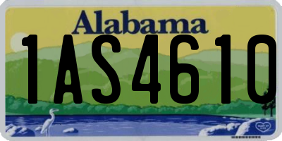 AL license plate 1AS4610