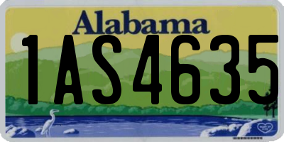 AL license plate 1AS4635