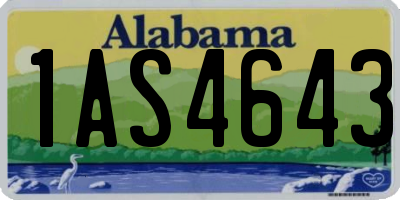 AL license plate 1AS4643
