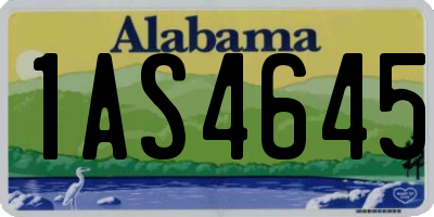 AL license plate 1AS4645