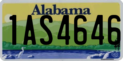 AL license plate 1AS4646