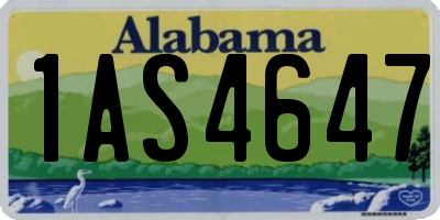 AL license plate 1AS4647