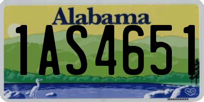 AL license plate 1AS4651