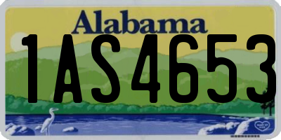AL license plate 1AS4653