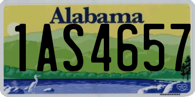 AL license plate 1AS4657