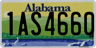 AL license plate 1AS4660