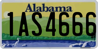 AL license plate 1AS4666