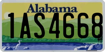 AL license plate 1AS4668