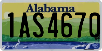 AL license plate 1AS4670