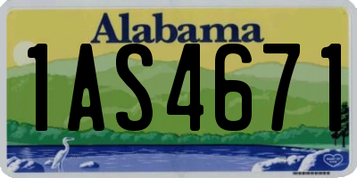 AL license plate 1AS4671