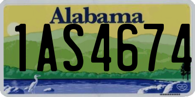 AL license plate 1AS4674