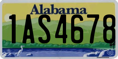 AL license plate 1AS4678